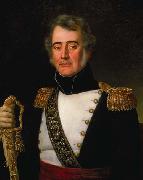 Jean joseph Taillasson A portrait of Brigadier General Jean Baptiste Plauche by Jean Joseph Vaudechamp oil on canvas